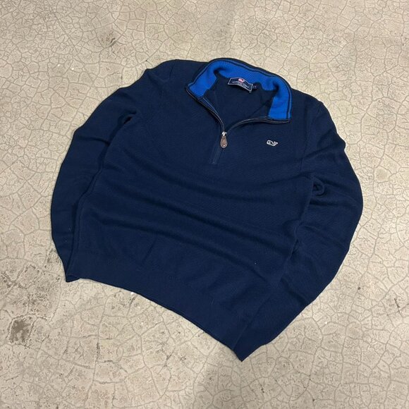 Navy Blue Vineyard Vines Quarter Zip - Picture 1 of 6